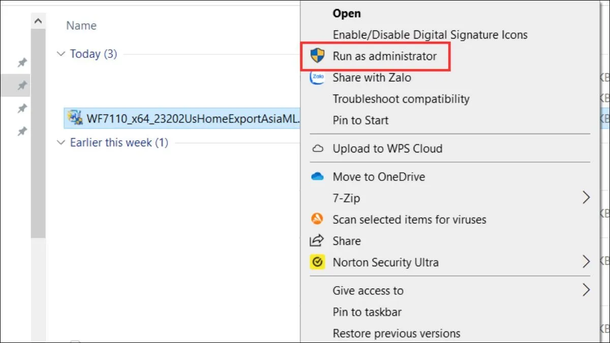 Mở file đã tải về, thường là file .exe, sau đó chọn Bắt đầu thiết lập hoặc Run as administrator và nhấn Yes.