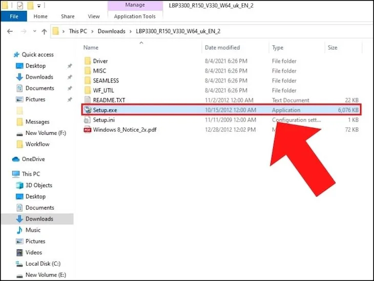 Mở file Setup.exe để bắt đầu cài đặt