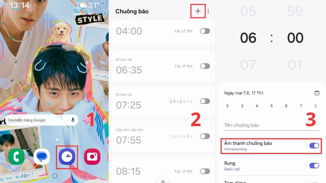Mở ứng dụng Đồng hồ trên Android