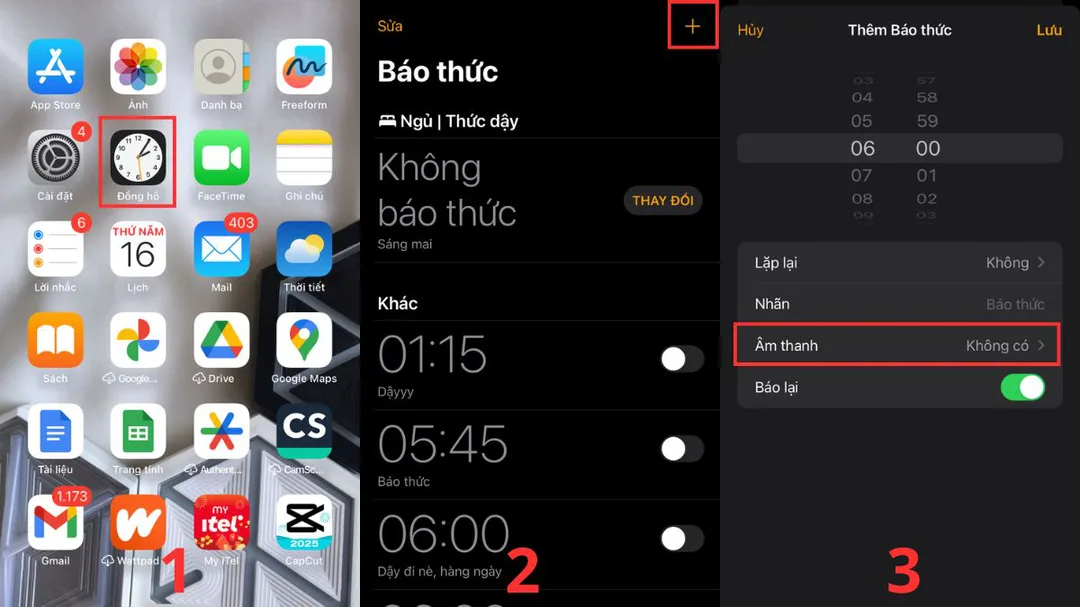Mở ứng dụng Đồng hồ trên iPhone