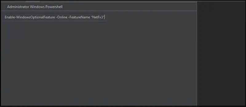 Cài đặt .NET Framework 3.5 trong PowerShell
