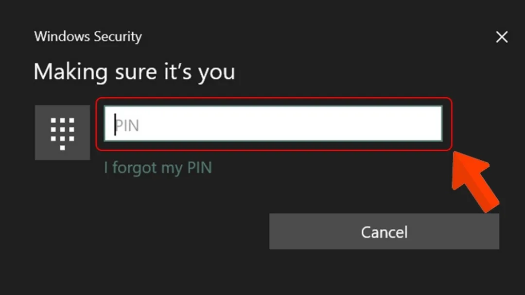 Nhập mã PIN để xác nhận