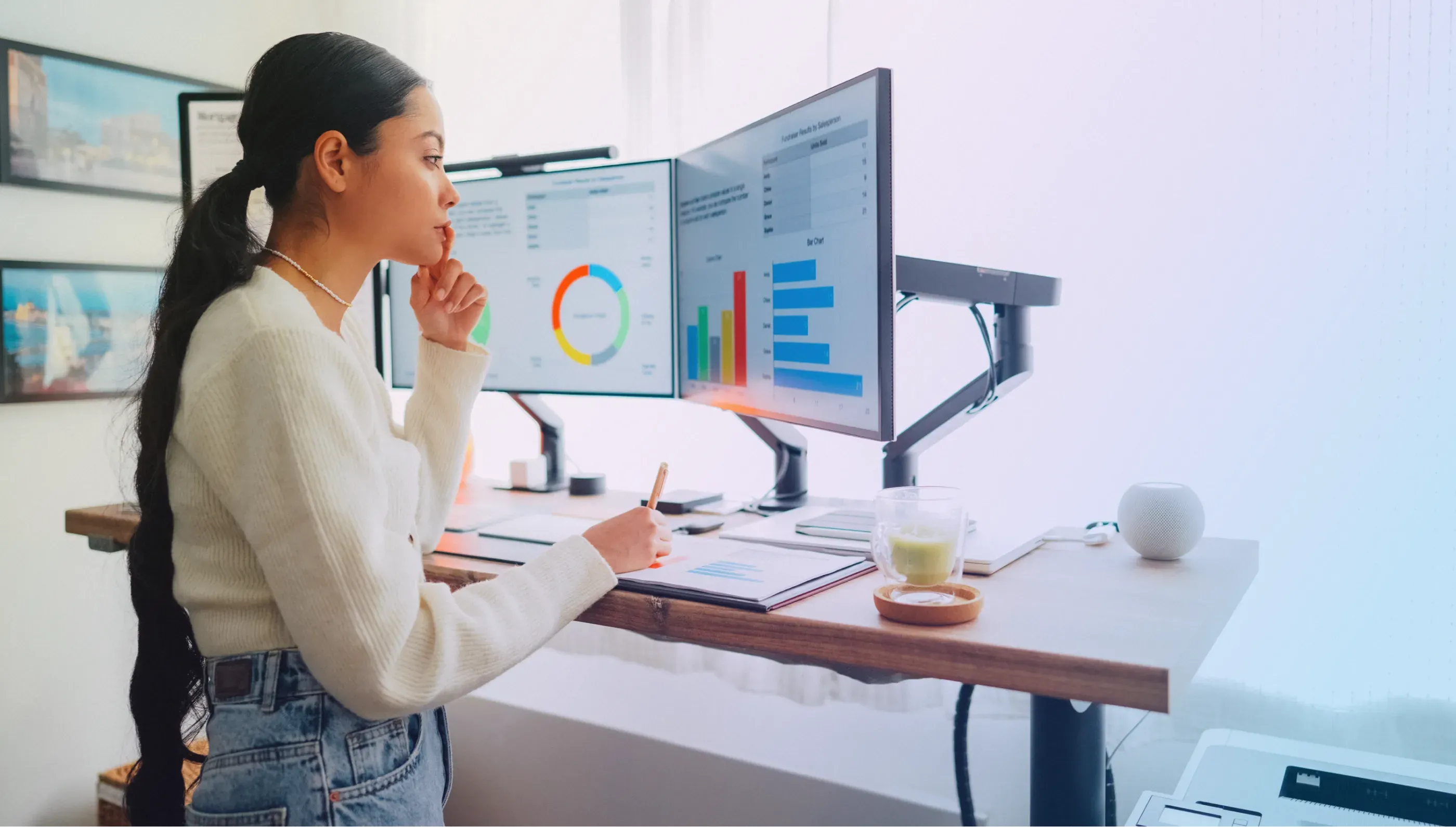 Chuyên gia làm việc tại nhà (WFH) quản lý đa nhiệm trên 4 màn hình nhờ công nghệ DisplayLink chuyên dụng