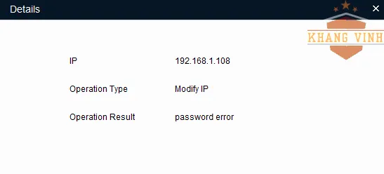 Lỗi Sai Mật Khẩu