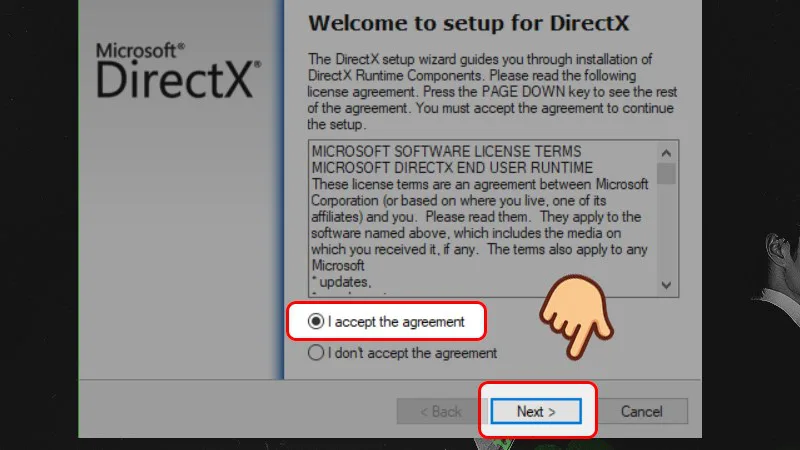 Quá trình cài đặt DirectX