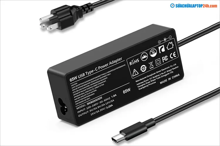 Kiểm tra thông số output trên sạc type c cho laptop