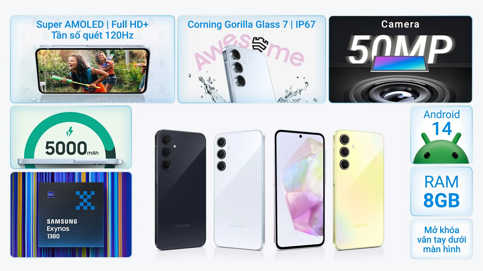 Samsung A35 mang đến giải pháp bảo mật toàn diện cho người dùng phổ thông