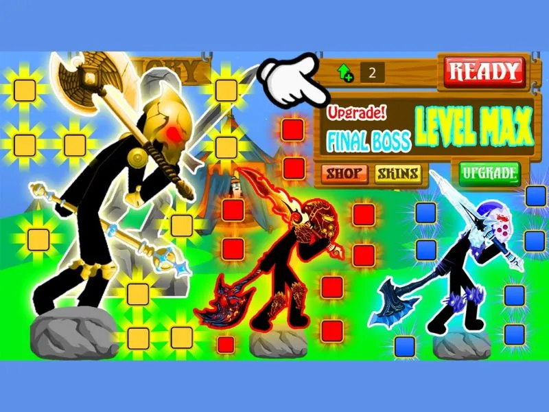 Menu điều khiển linh hoạt giúp người chơi làm chủ mọi trận đánh kịch tính.