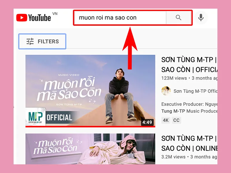Sử dụng thanh tìm kiếm để tìm tên video giúp tăng điểm xếp hạng cho từ khóa đó