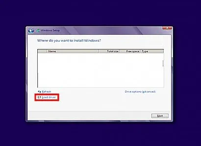 Sửa lỗi không nhận ổ cứng khi cài windows