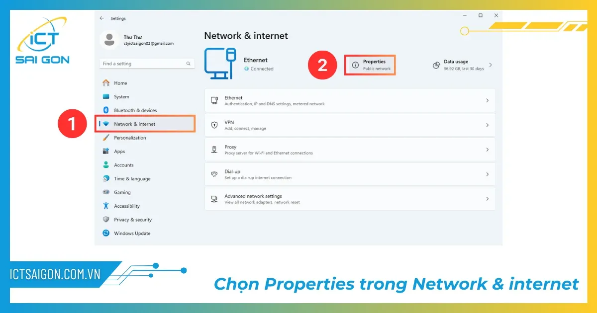 Kiểm tra trạng thái cấu hình mạng hiện tại