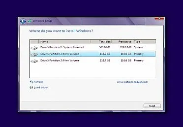 Sửa lỗi không nhận ổ cứng khi cài windows