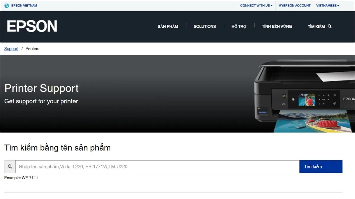 Tải driver máy in từ website hãng máy in, lưu ý chọn driver máy in tương ứng với phiên bản hệ điều hành của laptop (windows 32bit hoặc windows 64bit).