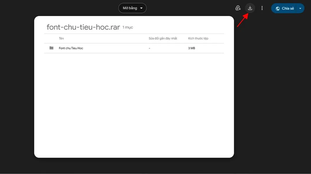 Tải font chữ tiểu học