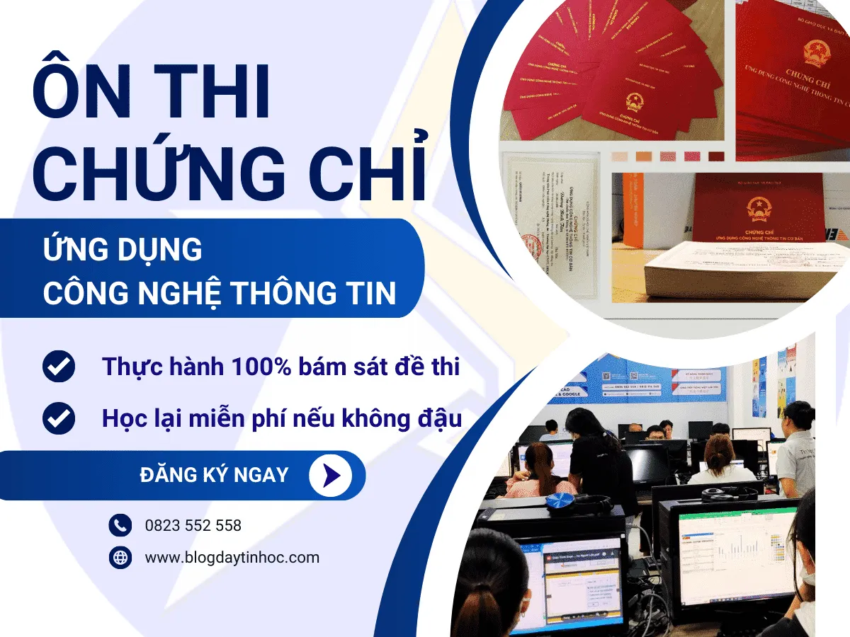 Tài liệu hướng dẫn chi tiết ôn thi chứng chỉ tin học cơ bản cho người mới
