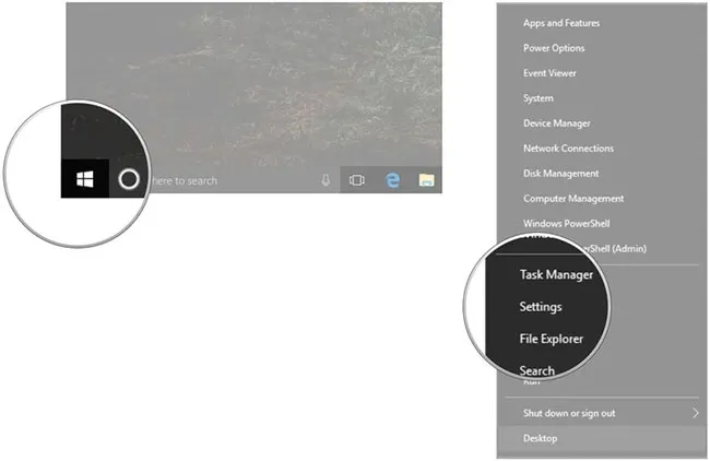 Nhấp vào Settings