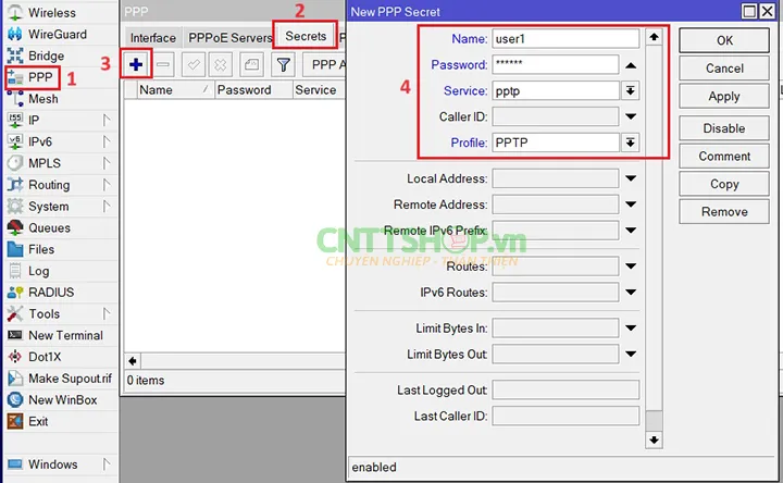 Tạo User VPN Client