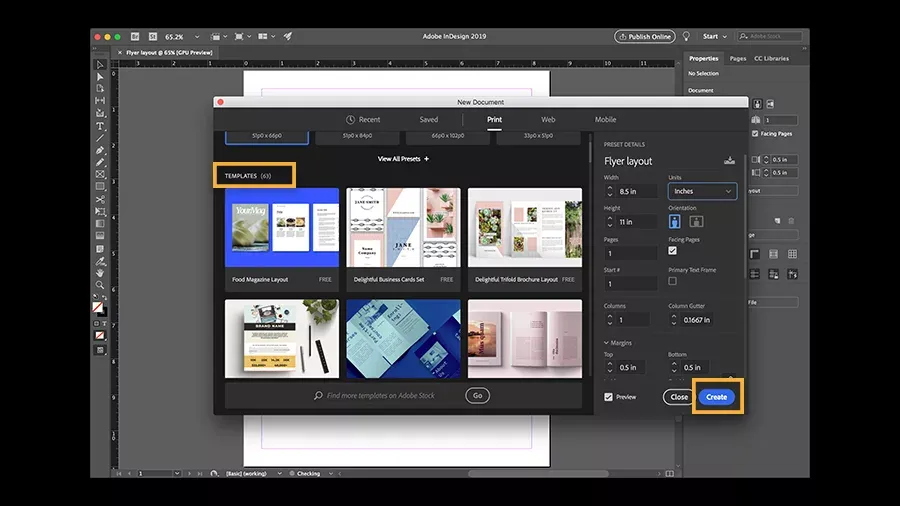 thiết kế profile bằng indesign