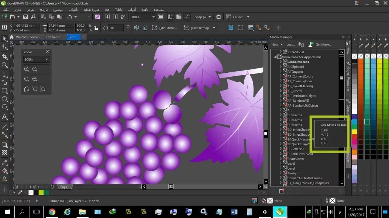 thiết kế profile với corel