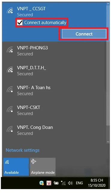 Thiết lập tính năng tự động đăng nhập khi thực hiện cách cài wifi cho laptop Dell và Acer