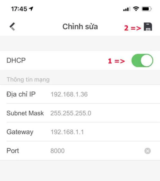 Thông số mạng cần thiết khi cài IP tĩnh cho điện thoại và camera Ezviz