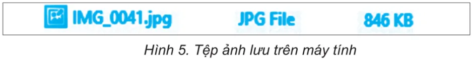 Thuộc tính tệp tin ảnh trong sách bài tập tin học lớp 6