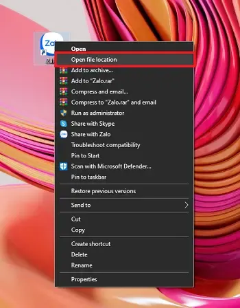 Tìm vị trí cài đặt để thực hiện cách cài 2 zalo trên máy tính