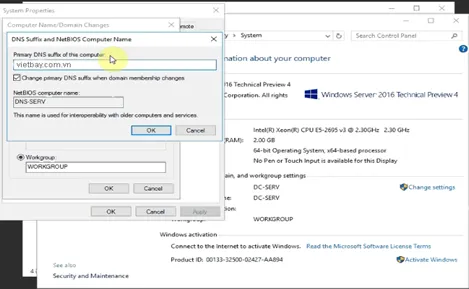 Cấu hình DNS Suffix cho hệ thống