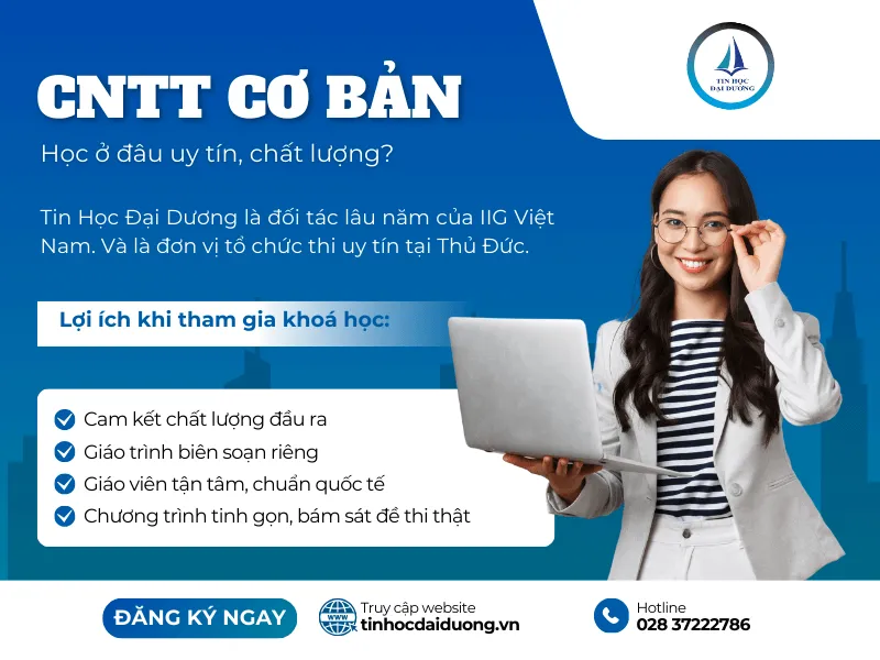 Trung tâm Tin Học Đại Dương là địa chỉ luyện thi chứng chỉ tin học uy tín hàng đầu