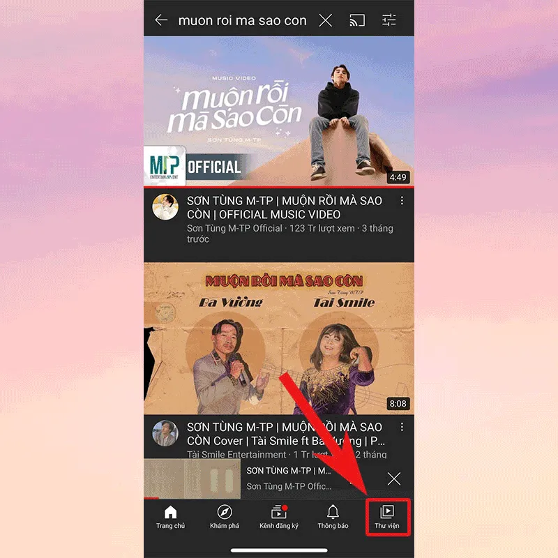 Truy cập thư viện để quản lý và vận hành danh sách phát video đã tạo