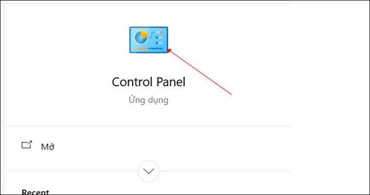 Truy cập vào bảng điều khiển Control Panel để quản lý các thiết bị đã cài