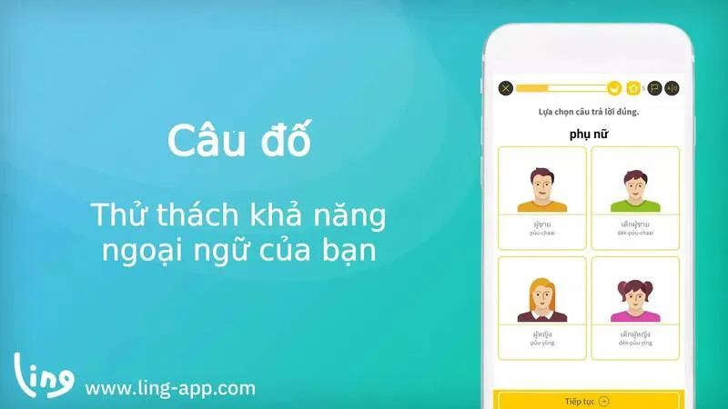 Học tiếng Việt thú vị hơn với ứng dụng Ling. (Ảnh: Ling - app)