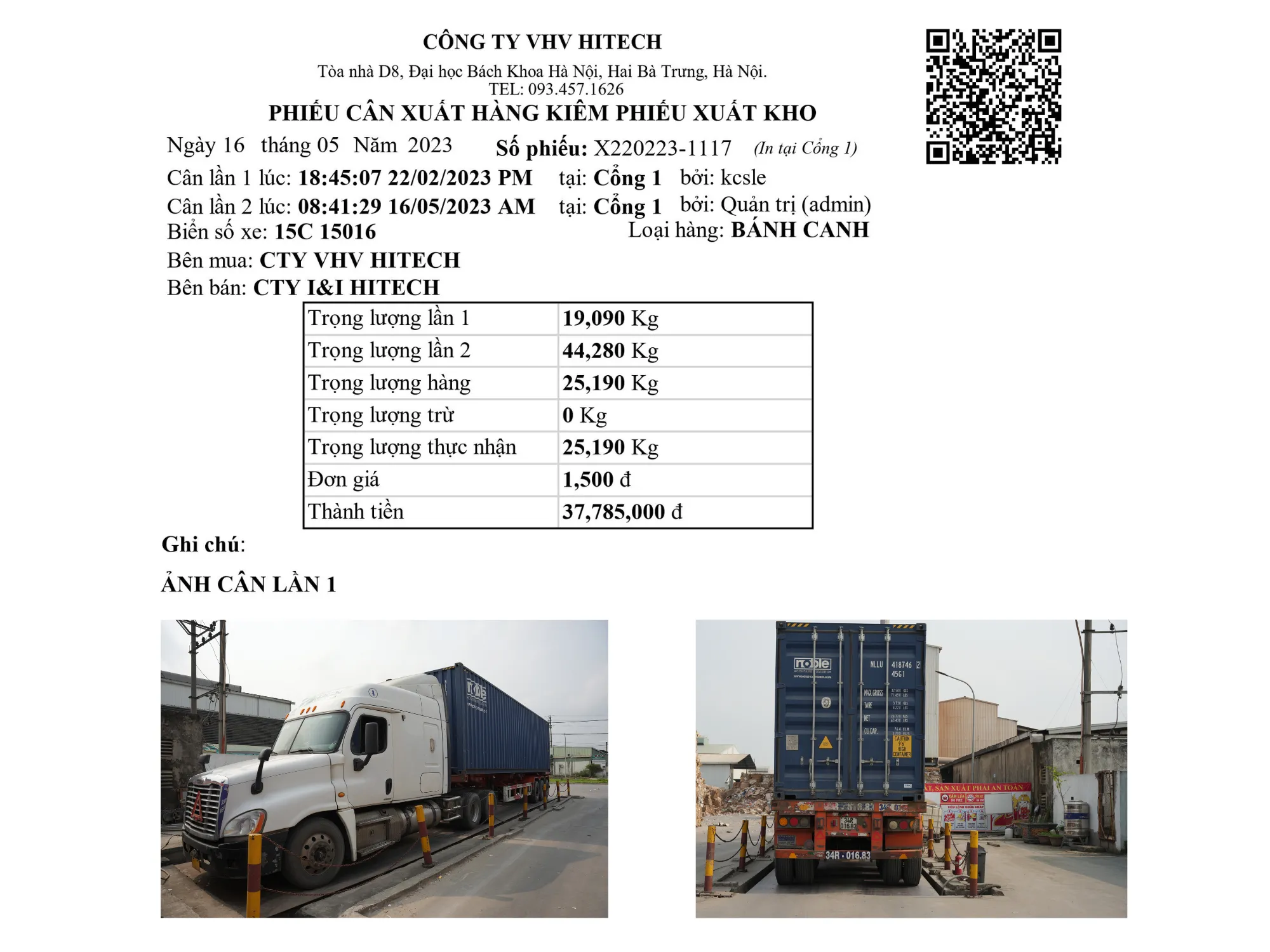 Cấu hình phiếu cân hàng phần mềm cân xe tải miễn phí