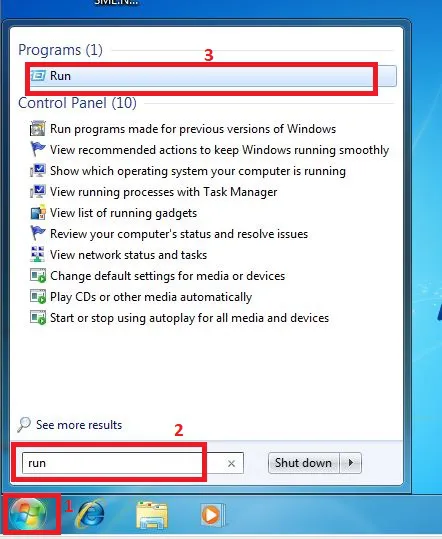 Mở cửa sổ Run trên Windows