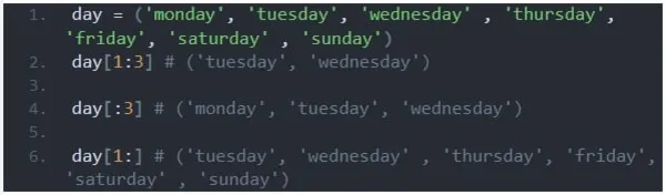 Ví dụ cụ thể để lấy một tuple day con trong tuple day hiện tại