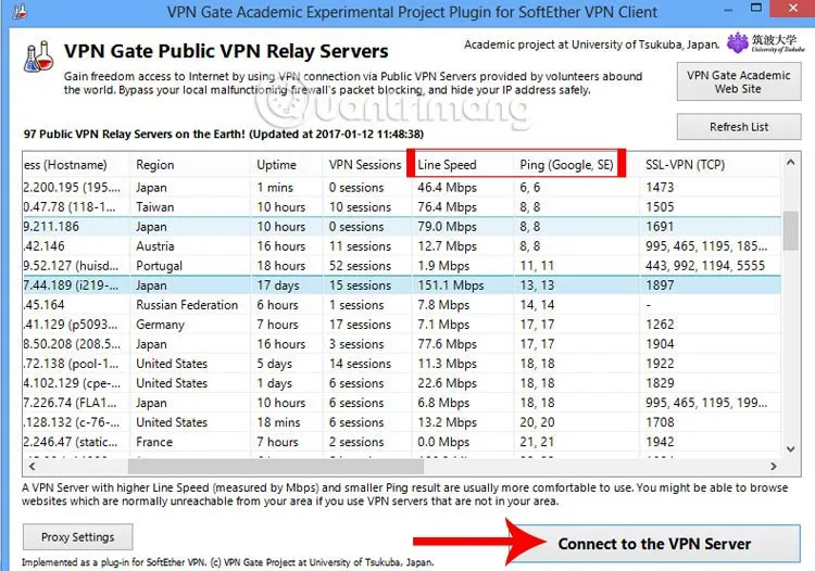 Connect to the VPN Server