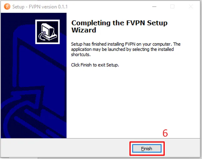 Hoàn tất quá trình thiết lập phần mềm trên Windows
