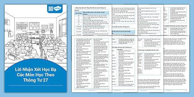 Lời Nhận Xét Môn Tin Học Theo Thông Tư 27 – Mẫu Chi Tiết Và Hiệu Quả