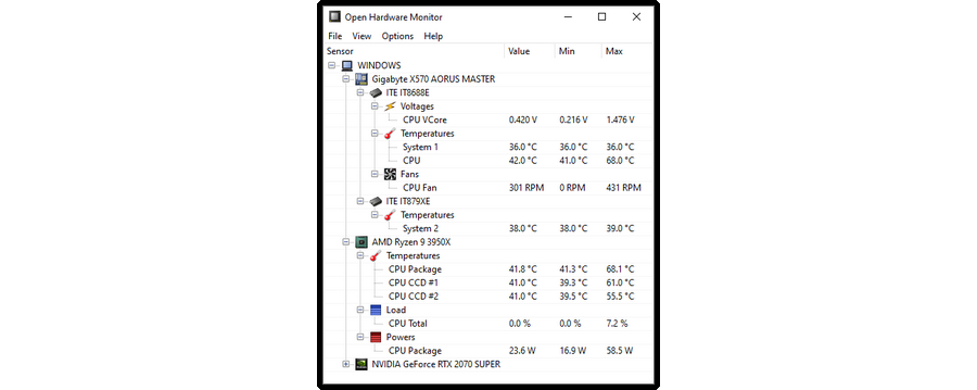 Open Hardware Monitor 0.9.6 - Phần mềm kiểm tra nhiệt độ CPU