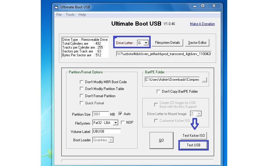 Download Ultimate Boot USB - Tool test usb boot