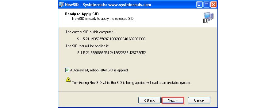 NewSID - Phần mềm change sid windows