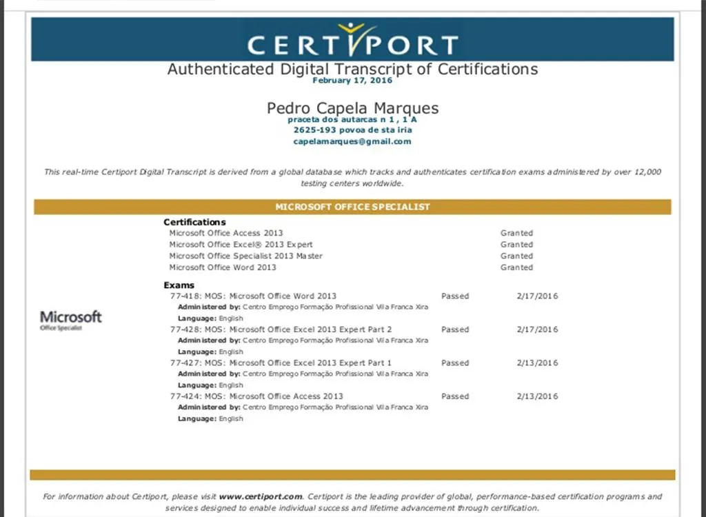 Xác nhận thông tin tài khoản để truy cập hệ thống kiểm tra chứng chỉ MOS