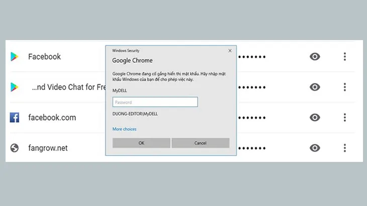 Xác thực quyền sở hữu thiết bị trước khi trích xuất mật khẩu