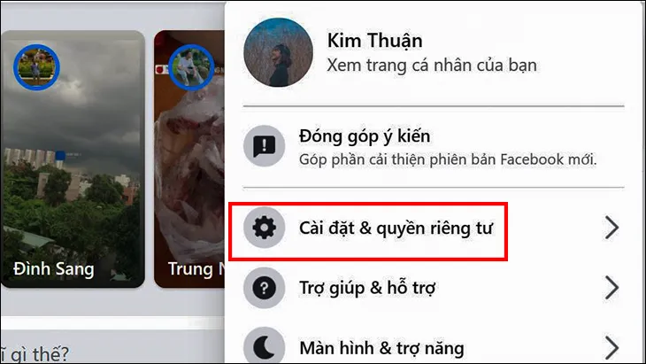 Cài đặt quyền riêng tư và bảo mật trên giao diện máy tính